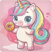 ODAWA Cute Unicorn Pink 17.7"x17.7" Self Adhesive Cloth Camera Protective Cover, Lens Protector for Camera