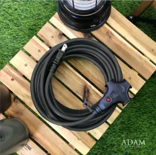 【ADAM】電源線 動力線 延長線 5米.10米.15米.20米 / 收納包-黑色,純15米動力線