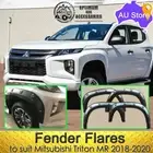 Wrinkle Black Fender Flares Wheel Arch to suit Mitsubishi Triton MR 2018-2024