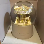 Herve Chapelier Snow Globe Music Box Novelty Merry-Go-Round Christmas 2023 New
