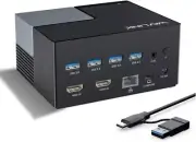 USB-C Universal Laptop Docking Station, Dual HDMI, 10-In-1 Dock With100W Power D