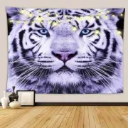 Animal Blue Eyed Tiger 3D Wall Hang Cloth Tapestry Fabric Decorations Decor