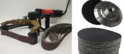 Pipe Tube Polisher Sander 200 sanding belt 100 silicon carbide grinding disc