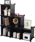 YCOCO Cube Storage Organizer 6-Cube Closet Storage Shelves with Wooden
