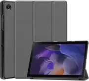 Case for Samsung Galaxy Tab A8 2022 (SM-X200/X205/X207) 10.5 inch,PU Leather，Triple fold Bracket Function，Cover for Galaxy Tab A8 case 10.5 Inch，Impact Resistance.(Grey)