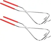 FLEXMAN 2 Piece Diving Tongs Pottery Tool Clay Sculpture Tongs Stainless Steel with Grip Pliers, Paint Injector Accessories for Pottery Pots