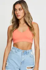 Red Bralette Seamless - Size S/M, Women's Bralette