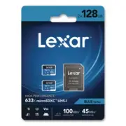 Lexar LSDMI128B2U6 High Performance Blue Series Microsdxc Memory Card With