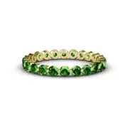 TriJewels Green Garnet Womens Eternity Ring Stackable 2 ctw* 14K Gold JP:14168