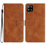 Seven Butterflies Embossed Leather Phone Case, For Samsung Galaxy M32, For Samsung Galaxy M52 5G, For Samsung Galaxy M53