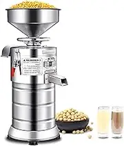 Commercial Soy Milk Machine,Household Electric Soybean Milk Maker,1100W Automatic Soy Milk Maker, 60KG/H Pulp Residue Separation Refiner, Stainless Steel Coffee Beans Grinding Maker