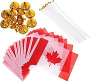 Parliky Mini Canadian Flags 12 Pack Handheld Flags for Canada Themed Events Office Decor Canada Day
