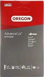 [Oregon] AdvanceCut™ Saw Chain to fit 10-Inch Bosch, Ryobi, Mitox, Black & Decker, Blaupunkt, Titan Spear & Jackson, Einhell, Mac Allister, Gardenline Pole Saws, 40 Drive Links (91PX040E)
