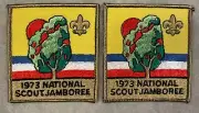 Two 1973 National Jamboree pocket patches; cloth backs - not plastic
