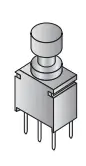 107-8214-EV Pushbutton Switches ON-(ON) DPDT PC :RoHS