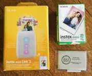 Fujifilm Instax Mini Link 3 Bluetooth Smartphone Printer - Clay White - New