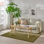 IKEA STOENSE 短毛地毯, 淺橄欖綠 地毯 全新