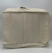 Pottery Barn Kids Quilted Zippered Collapsible Storage Bin Neutral Large #4404B