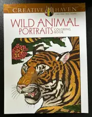 Creative Haven Wild Animal Portraits Coloring Book (Adult Coloring) - New