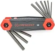 Crescent CHKFSAE9 Folding Sae Hex Key Set, 9 Piece