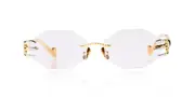 Anna-Karin Karlsson CLAW OPTICAL OCTAGONAL - DIAMOND Gold Diamond Men's Glasses Gold Size 54 - Private Health Rebate - Blue Light Block Available
