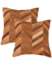 Natural Group Pack of 2 Torino Chevron Pillow