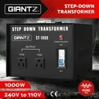 Giantz Step Down Transformer 1000W 240V TO 110V Stepdown Voltage Converter AU-US