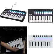 MIDI Keyboard Controller with 16 Drum Pad Small 25 Key MIDI Keyboard Controller