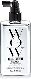 COLOR WOW Extra Strength Dream Coat, powerful, ultra moisturizing, anti humidity treatment for extremely frizz prone hair; glassy smooth, straight + resistant styles up to 3-4 washes
