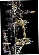 Handmade Scratch Drawing for Adults DIY Art Craft London Tower Bridge Pattern Fun Relaxation Activity