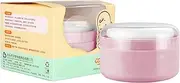 Body Powder Puff and Container - Lightweight Cosmetic Dusting Box - Body Powder Puff and Container for Bath and Travel, Ideal for Women and Baby