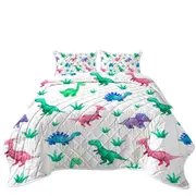 Cute Smiling Dinosaurs for Children Coverlet
