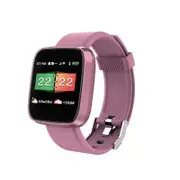 B9 1.3'' IPS Color Screen IP67 Waterproof Smart Watch Heart Rate Blood Oxygen Monitor Fitness Exercise Sports Bracelet PINK COLOR