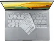 [4-Pack] Keyboard Cover Compatible with ASUS ZenBook 14 OLED 2025 UX3405C 14-inch Laptop Notebook Silicone TPU Keyboard Protector Skin (Clear White)