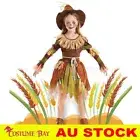 Girls Halloween The Wizard of Oz Scarecrow Fancy Dress Costume Book Week Cosplay