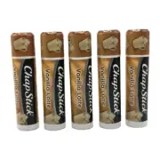 Lot of 5 ChapStick Lip Balm Sticks Vanilla Latte Flavored 0.15oz / 4g Each