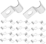 100pcs Tube Fixing Clips Clamp Holder for Pipes Hoses Cables Pre Drilled Bolt for Quick Installation for Indoor Outdoor Use