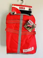 Kong Dog Outerwear Rip-Stop Blanket Jacket Small 14”-17” Red Water Repelling NEW
