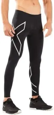 GENUINE | 2XU Mens Compression Long Tights (Black/White)