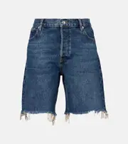 [Frame] Frame Deconstructed high-rise denim shorts 26 blue