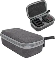 GOWENIC Action Camera Carrying Case, Protective Storage Bag for Quick Release Mount Charge Manager 3 Batteries Accessories, with Hand Strap for Travel Hiking Camping