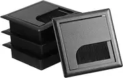 4Pcs Black Desk Cable Hole Cover Organizer Cord Management Box for Tidy Workspace Durable Cable Grommet for Home Office Cable Management