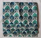 Home Collection Fabric Placemats Set of 6 Blue Turquoise Tan 12" X 18" NEW