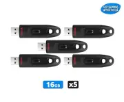 Sandisk Ultra 16GB USB 3.0 Flash Drive Thumb Drive Pen Drive (5 Pack)