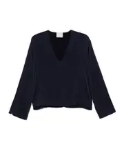 satin blouse 1 Black