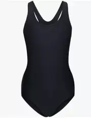 NWT~ Baleaf sz 30 Girls Modest Youth one piece Swimsuit UPF 50+ QS0124 Black Q13