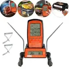 Wireless Digital Thermometer Dual 2 Probe For BBQ Meat Smoker Grill Oven