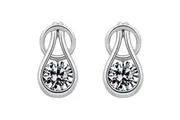 Solid 925 Sterling Silver Angel Earrings Embellished with SWAROVSKI Zirconia