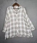 J Jill Tunic Top Plus Size 4XL Windowpaine Plaid Cottagecore Country New