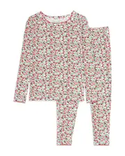Minnow Girls' Rosebud Pima Pajama Set - Little Kid, Big Kid